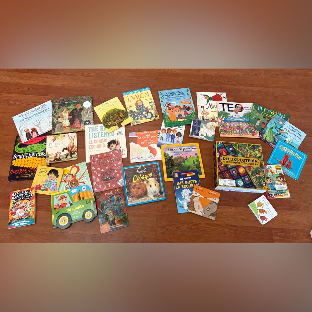 Children’s ESL, English/Spanish Book lot Plus Game!